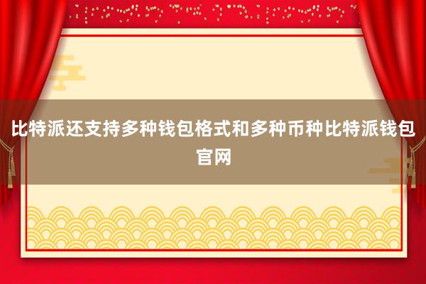 比特派还支持多种钱包格式和多种币种比特派钱包官网