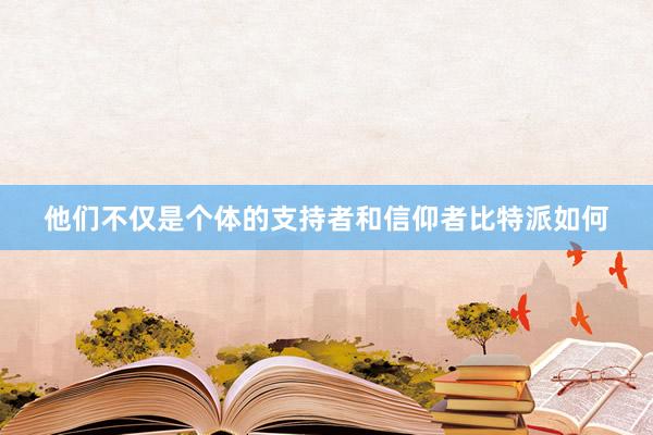 他们不仅是个体的支持者和信仰者比特派如何