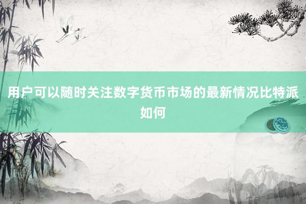 用户可以随时关注数字货币市场的最新情况比特派如何