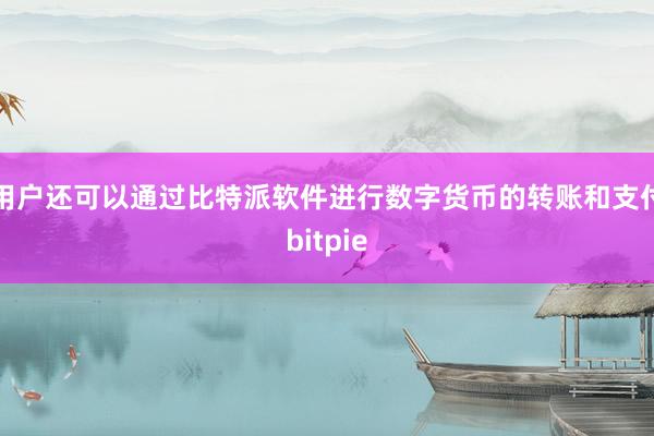 用户还可以通过比特派软件进行数字货币的转账和支付bitpie