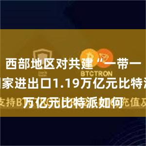 西部地区对共建“一带一路”国家进出口1.19万亿元比特派如何